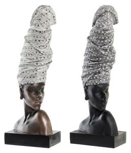 Decorative Figure DKD Home Decor Resin African Woman (15,5 x 13,5 x 42 cm) (2 Units)