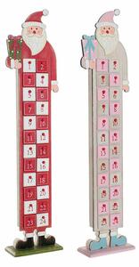 Advent Calendar DKD Home Decor Wood Father Christmas (2 pcs) (14 x 7 x 64 cm)