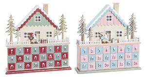 Advent Calendar DKD Home Decor Wood House (32 x 8 x 33 cm) (2 Units)