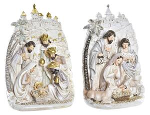 Christmas nativity set DKD Home Decor Golden Cream Resin Multicolour (18 x 9 x 25,5 cm) (2 Units)