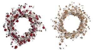 Advent wreathe DKD Home Decor Metal Polyester (40 x 10 x 40 cm) (2 Units)