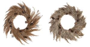 Advent wreathe DKD Home Decor Flower (2 Units) (60 x 5 x 60 cm)