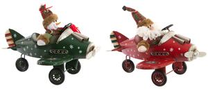 Christmas bauble DKD Home Decor Aeroplane Metal (36,5 x 23 x 25 cm) (2 Units)