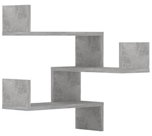 Wall Corner Shelf 2 pcs Concrete Grey 40x40x50 cm Engineered Wood