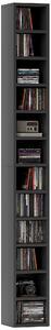 HOMCOM 204 CD Tall Narrow Media Storage Tower - Black Aosom UK