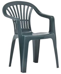 Stackable Garden Chairs 45 pcs Plastic Green