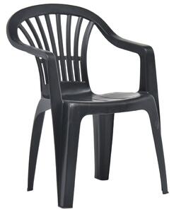 Stackable Garden Chairs 45 pcs Plastic Anthracite