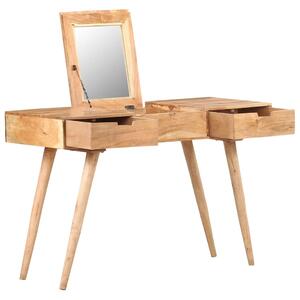 Dressing Table with Mirror 112x45x76 cm Solid Acacia Wood