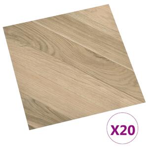 Self-adhesive Flooring Planks 20 pcs PVC 1.86 m² Brown Striped