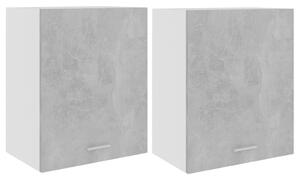 Hanging Cabinets 2 pcs Concrete Grey 50x31x60 cm Engineered Wood