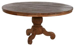 Dining Table Home ESPRIT Natural Teak 160 X 160 X 78 cm