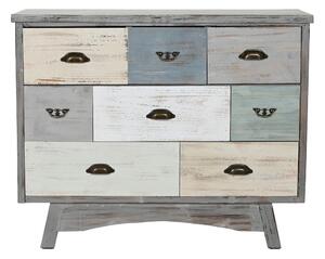 Chest of drawers Home ESPRIT Grey Multicolour Cottage 100 x 40 x 80 cm