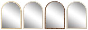 Wall mirror Home ESPRIT Brown Beige Natural Ivory Scandi 55 X 2 X 75 cm (4 Units)