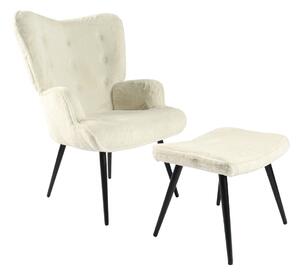 Armchair Home ESPRIT White Polyester Metal 72 X 74 X 97 cm