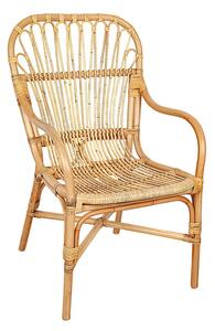 Armchair Romimex Natural Rattan 55 x 85 x 59 cm