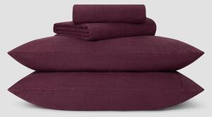 Berry Linen Blend Sheet Set | Single | Piglet in Bed