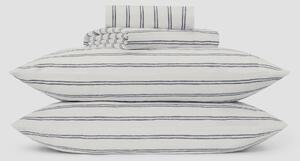 Ivory Kemptown Stripe Linen Blend Sheet Set | Super King | Piglet in Bed