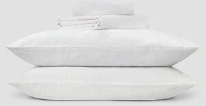 White Linen Blend Sheet Set | Single | Piglet in Bed