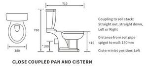 Bathstore Whitechapel Close Coupled Toilet (Including Seat)