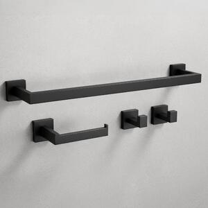 Bathroom Accessories Set Rio Black 4 Pieces