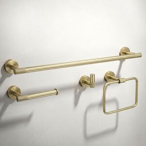 Bathroom Accessories Set GRID Brush Gold 4 Pieces