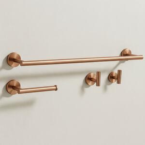 Bathroom Accessories Set Ari Brush Copper 4 Pieces