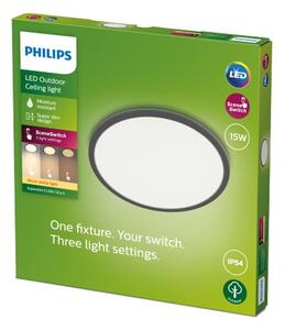Philips Warm White Superslim Integrated LED Outdoor Flush Ceiling Light