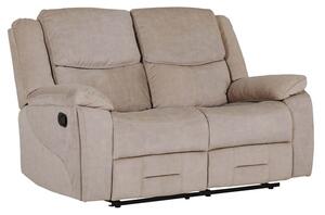 Kingsville Manual Recliner Fabric 2 Seater Sofa In Khaki