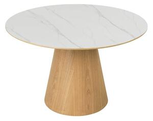 Irwin Ceramic Top Wooden Dining Table Round In Sand