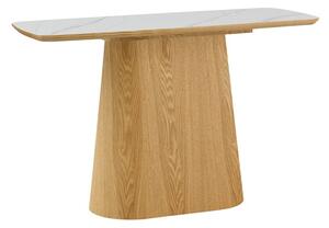 Irwin Ceramic Top Wooden Console Table In Sand