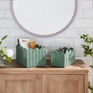 Heart and Soul Scallop Set of 2 Baskets