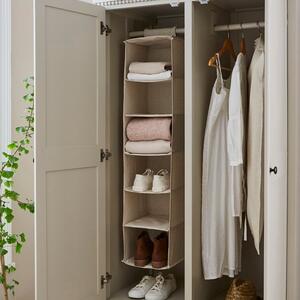 Natural Linen Hanging Wardrobe Organiser