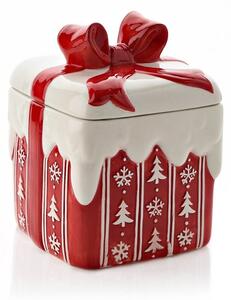 Christmas Gift Shaped Cookie Jar