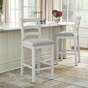 Salcombe Set of 2 Counter Height Bar Stools, Pine