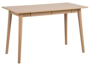 Marta Wooden Laptop Desk With 2 Drawers - Oak