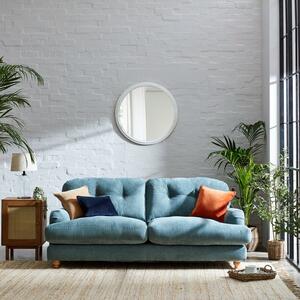 Return - Martha Vintage Soft Chenille 3 Seater Sofa, Aqua