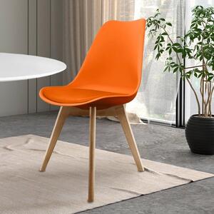 Fusion Living Soho Plastic Dining Chair with Squared Legs