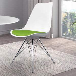 Fusion Living Soho White Plastic Dining Chair