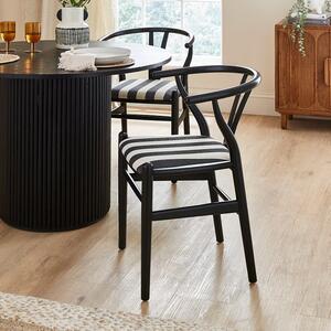 Lara Dining Chair, Painted Stripe