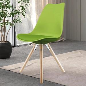 Fusion Living Soho Plastic Dining Chair with Pyramid Legs