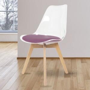 Fusion Living Soho Clear Plastic Dining Chair with Squared Legs