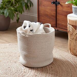 Jupiter Large Woven Fabric Basket with Handles