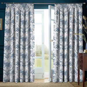 Laura Ashley Tuileries Ready Made Blackout Curtains Midnight