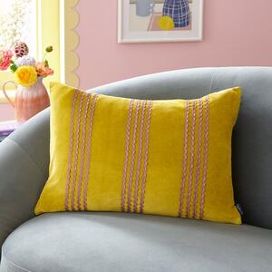 Sophie Robinson Ric Rac Stripe Cotton Rectangle Cushion