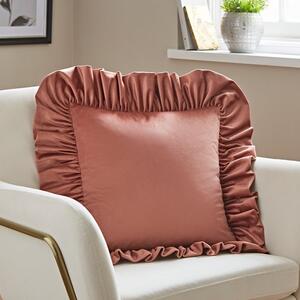 Recycled Velour Oversized Frill Square Cushion