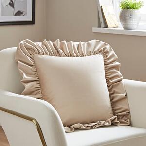 Recycled Velour Oversized Frill Square Cushion