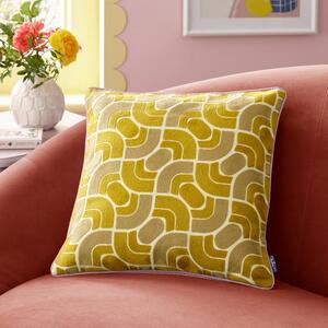 Sophie Robinson Wave Stitch Crewel Cotton Square Cushion