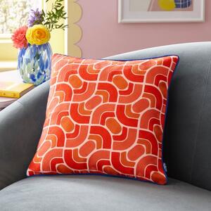 Sophie Robinson Wave Stitch Crewel Cotton Square Cushion