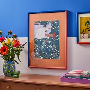 Sophie Robinson Two Tone Cobalt & Coral Photo Frame