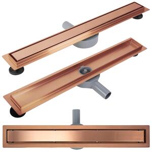 Linear drainage REA Neox pro Brushed Copper 60